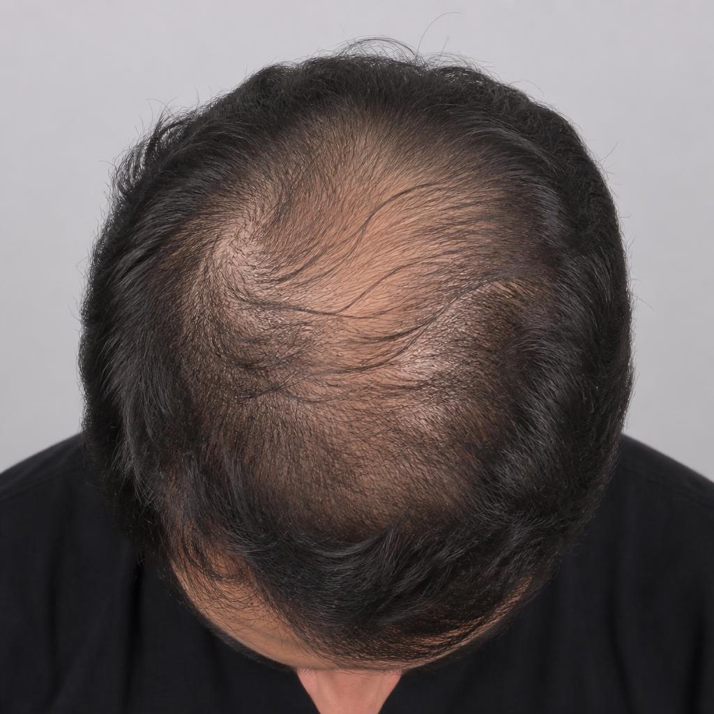 Antes — Coroa masculina